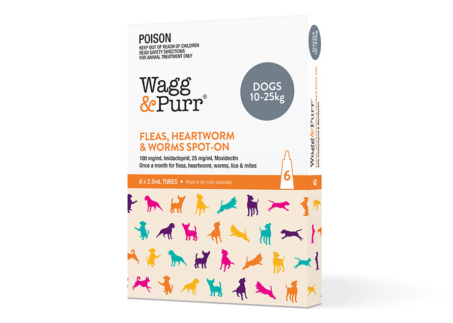 Wagg&Purr Fleas, Heartworm & Worms Spot-on for Dogs