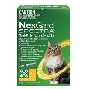 NexGard Spectra Cat Spot on 2.5-7.5kg 6s