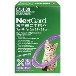 NexGard Spectra Cat Spot on 2.5-7.5kg 6s