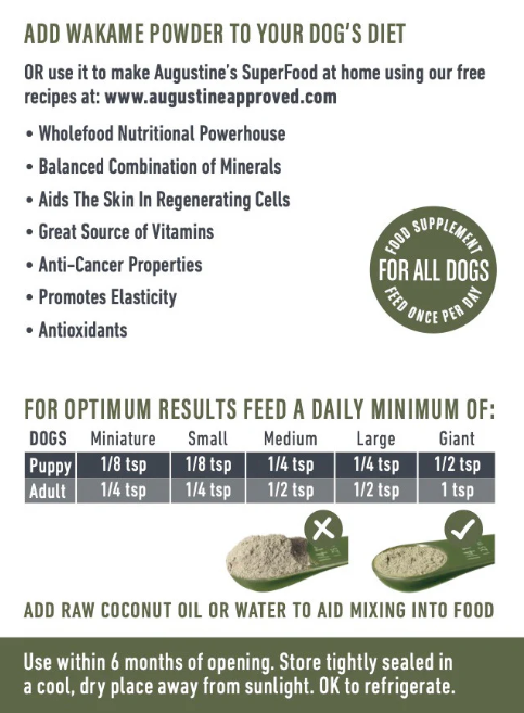 Augustine Approved Wakame Powder 250g (100% certified organic)