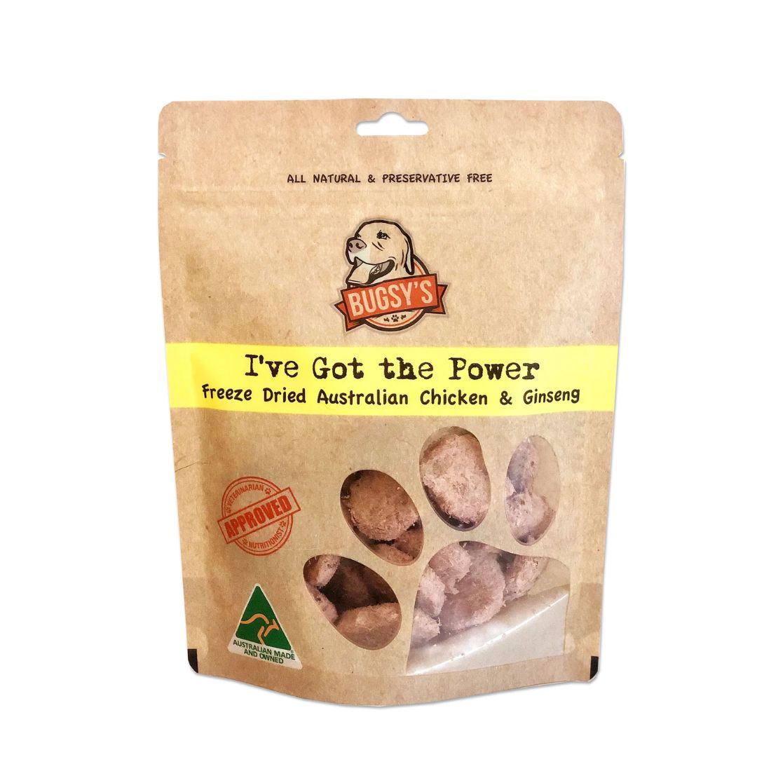 Bugsy Free Range Chicken & Ginseng Freeze Dried 70g