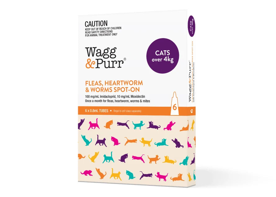 Wagg&Purr Fleas, Heartworm & Worms Spot-on for Cats