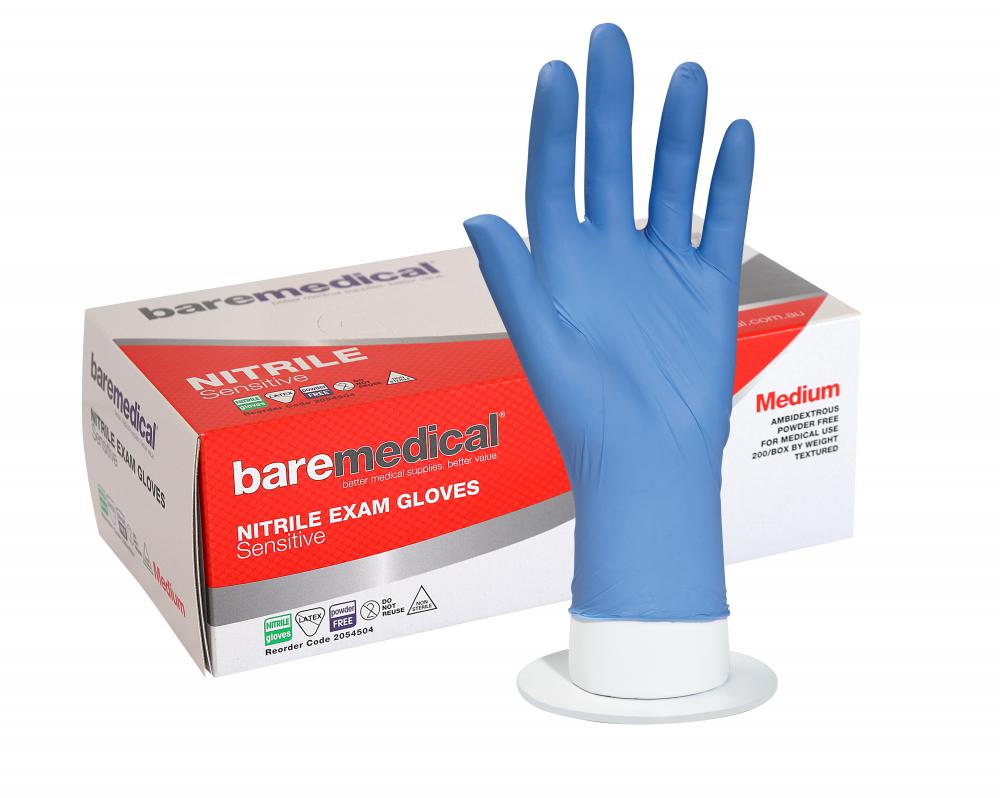 Nitrile Examination Gloves - Powder & Latex Free (Box of 200)