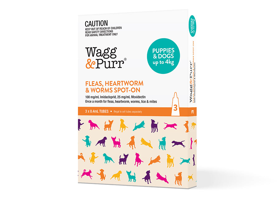 Wagg&Purr Fleas, Heartworm & Worms Spot-on for Dogs