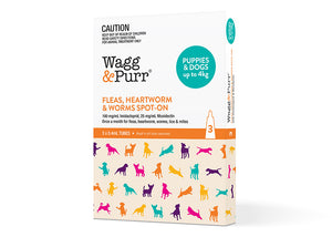 Wagg&Purr Fleas, Heartworm & Worms Spot-on for Dogs