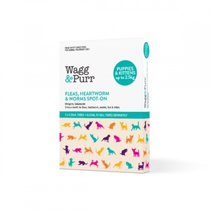 Wagg & Purr Selamectin Flea & Heartworm Spot On Puppy & Kitten Upto 2.5kg 3 Pack